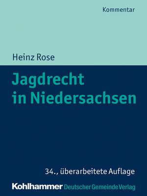cover image of Jagdrecht in Niedersachsen